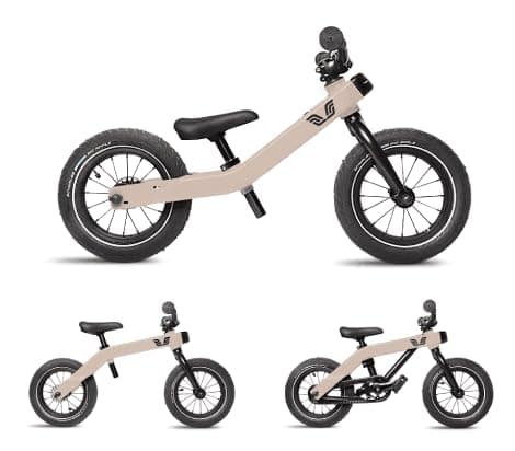 VICI Kinderfahrrad 3-in-1 Laufrad ab 2 Jahre, Mitwachsendes Fahrrad für Kinder von 1-5 Jahren, Beige