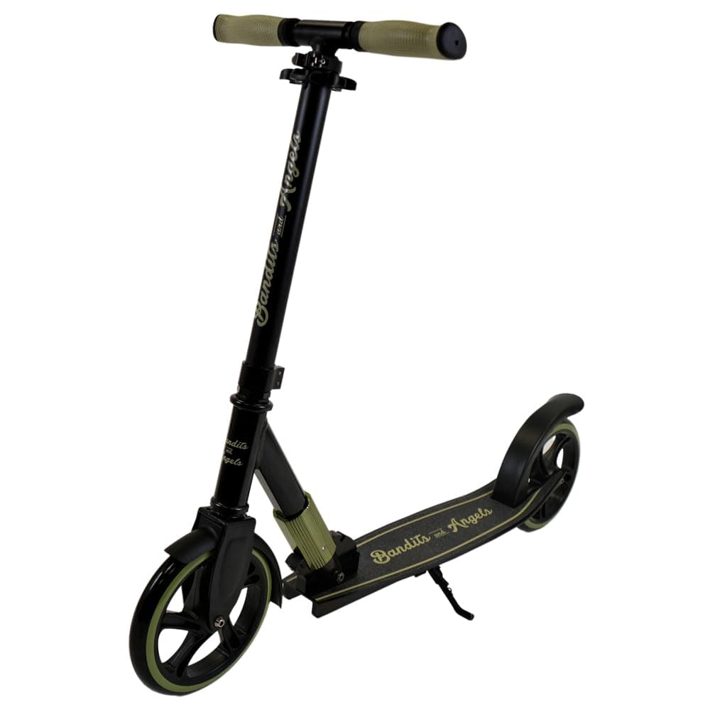Bandits & Angels Kinderroller Black Racer 205 Retro Grün ab 5 Jahren für Jungen und Mädchen – Roller für Kinder – zusammenklappbar – Verstellbarer Lenker – Roller mit Fußbremse