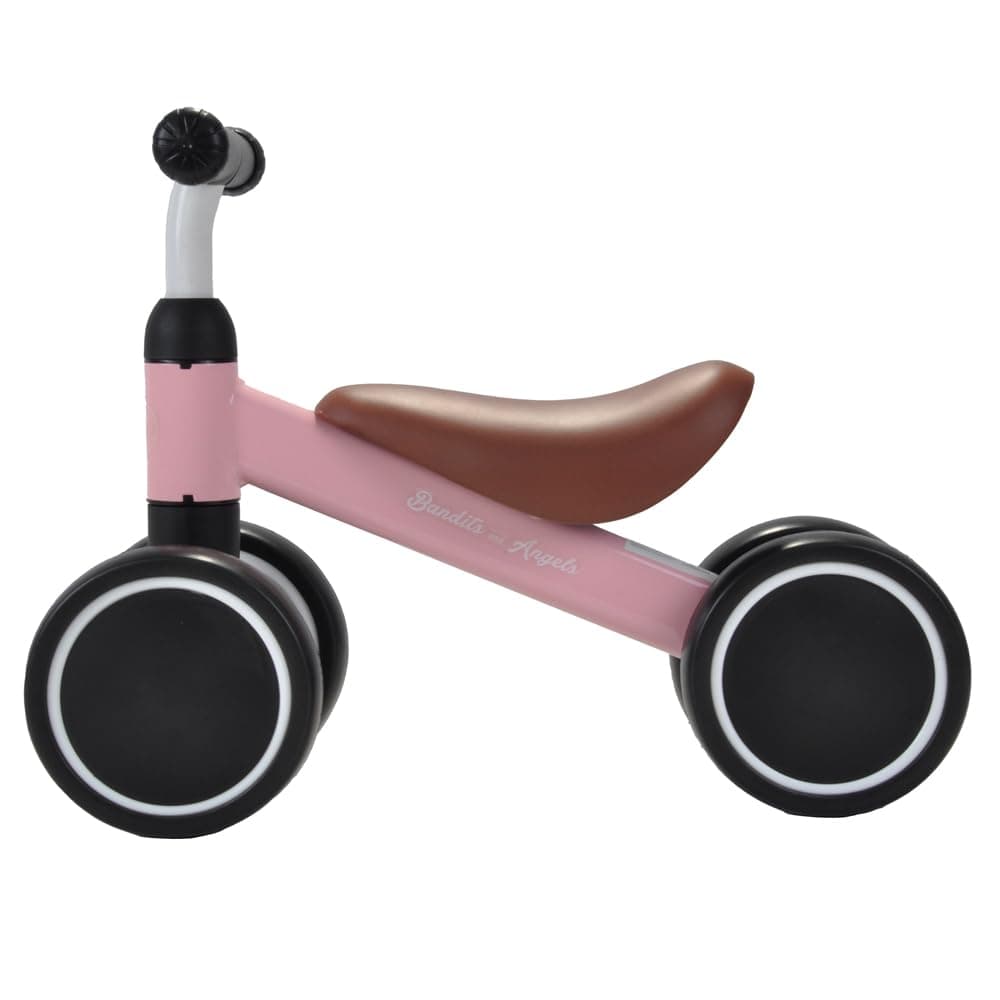 Bandits & Angels Laufrad Little Starter Pink ab 1 Jahr für Jungen und Mädchen – Metall – Rosa Laufrad – Kompakt und sicher für drinnen und draußen