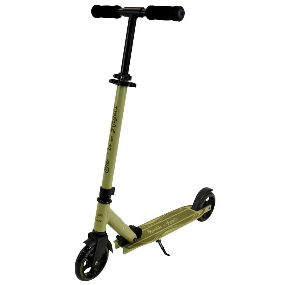 Bandits & Angels Kinderroller Aluminium Streetracer Retro Grün ab 4 Jahren für Jungen und Mädchen – Roller für Kinder – zusammenklappbar – Verstellbarer Lenker – Roller mit Fußbremse