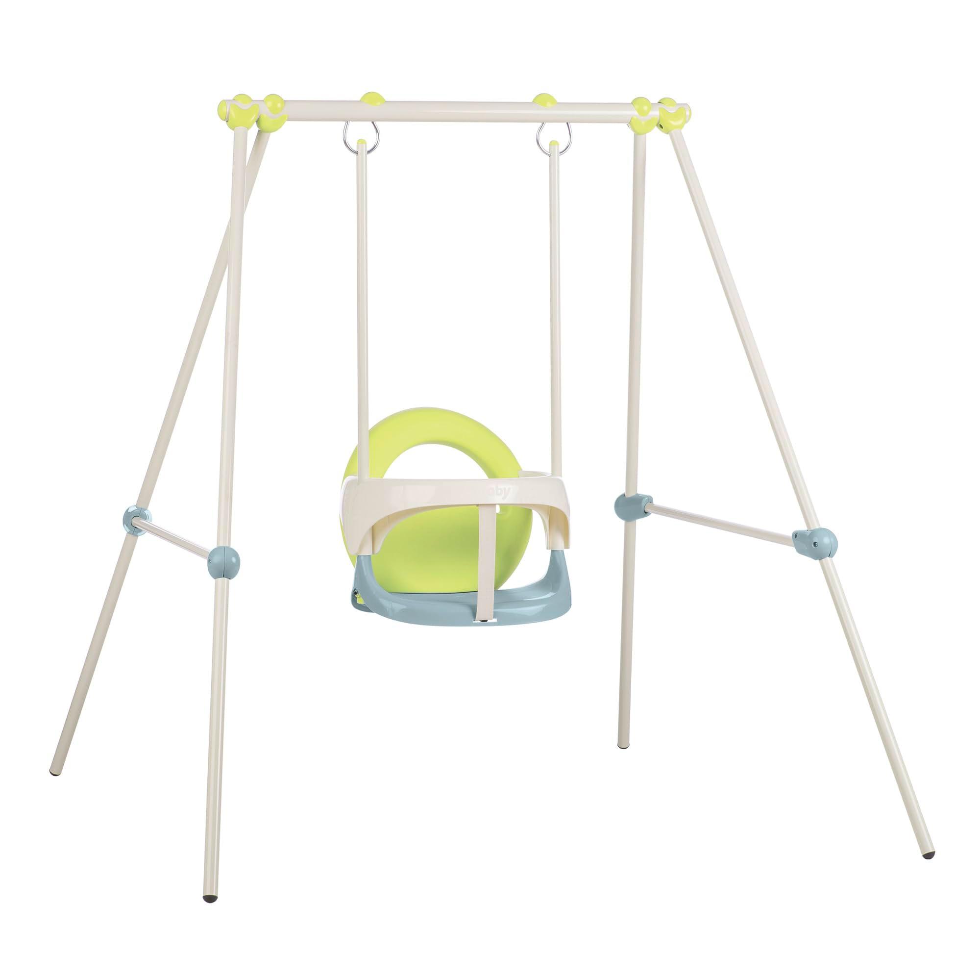 Smoby Life - Metall-Babyschaukel - Sicherer Babysitz, UV-beständig, Indoor & Outdoor mit min. 10% Recycling-Anteil - ab 6 Monaten