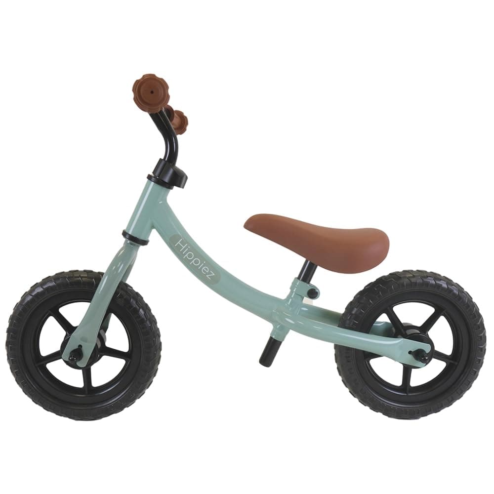 Hippiez Metal Balance Bike Worker Ocean Green ab 2 Jahren – Green Blue Loop Fahrrad – Verstellbarer Sattel und Lenker – Für Jungen und Mädchen – Kompakt und sicher – Niedriger Einstieg