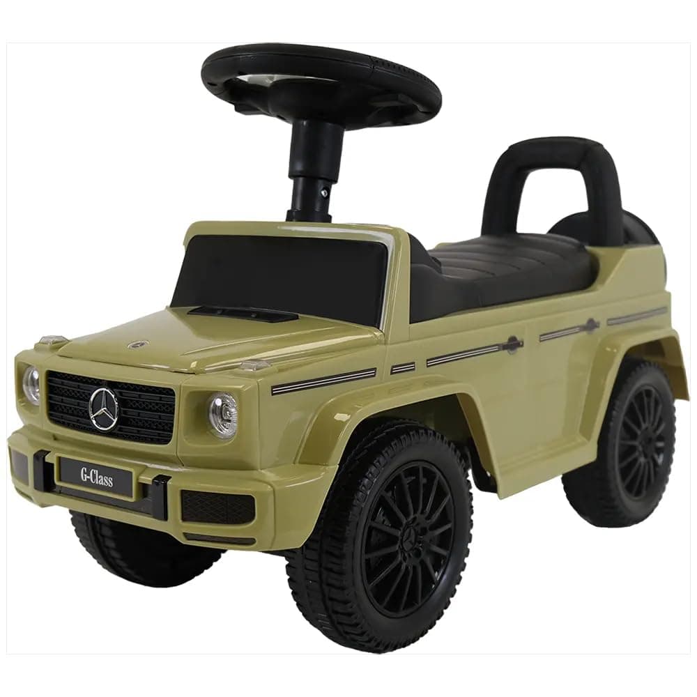 Bandits & Angels Rutschauto Laufauto Mercedes Benz G350D Retro Grün ab 1 Jahr für Jungen und Mädchen – Fördert die motorischen Fähigkeiten – Laufkutsche 24 cm – Grünes Laufauto