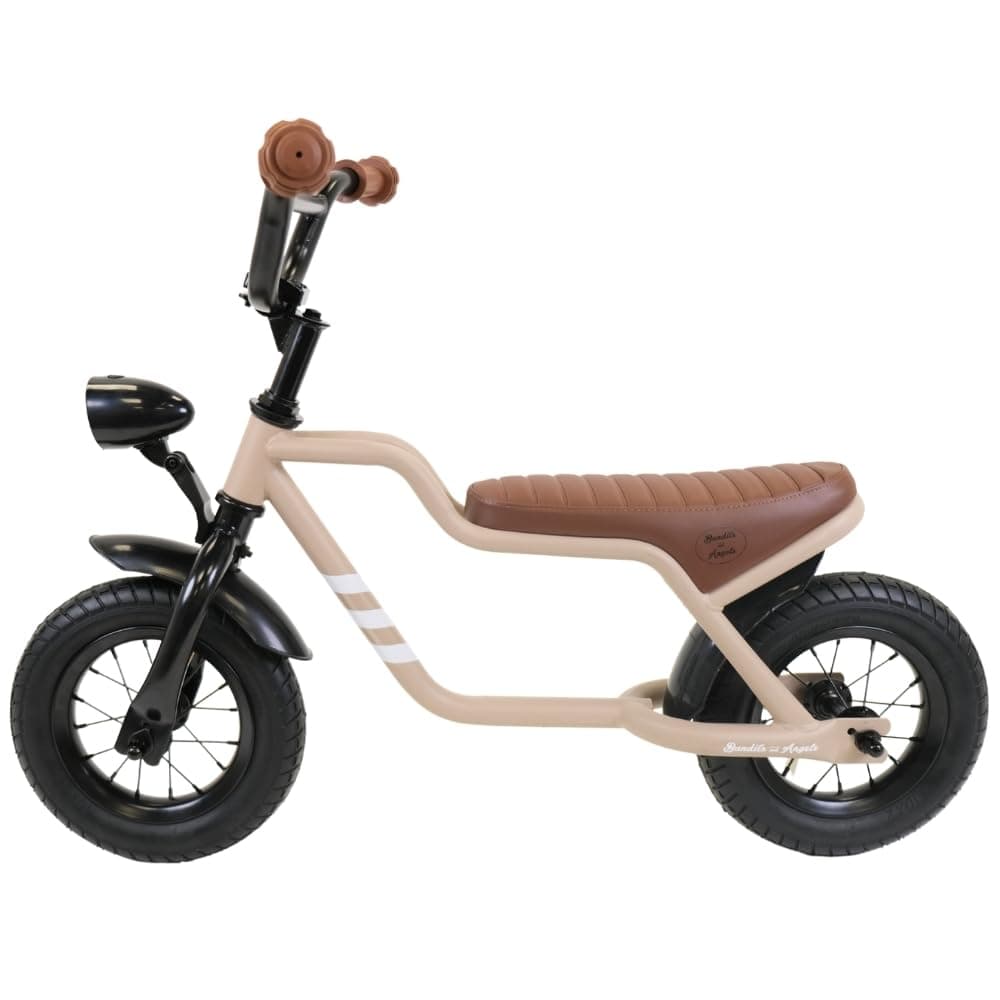 Bandits & Angels Laufrad Fatbike ab 2 Jahren für Jungen und Mädchen – Metall Kinderlaufrad – Balancierrad – Mit funktionierendem Scheinwerfer (Sand)