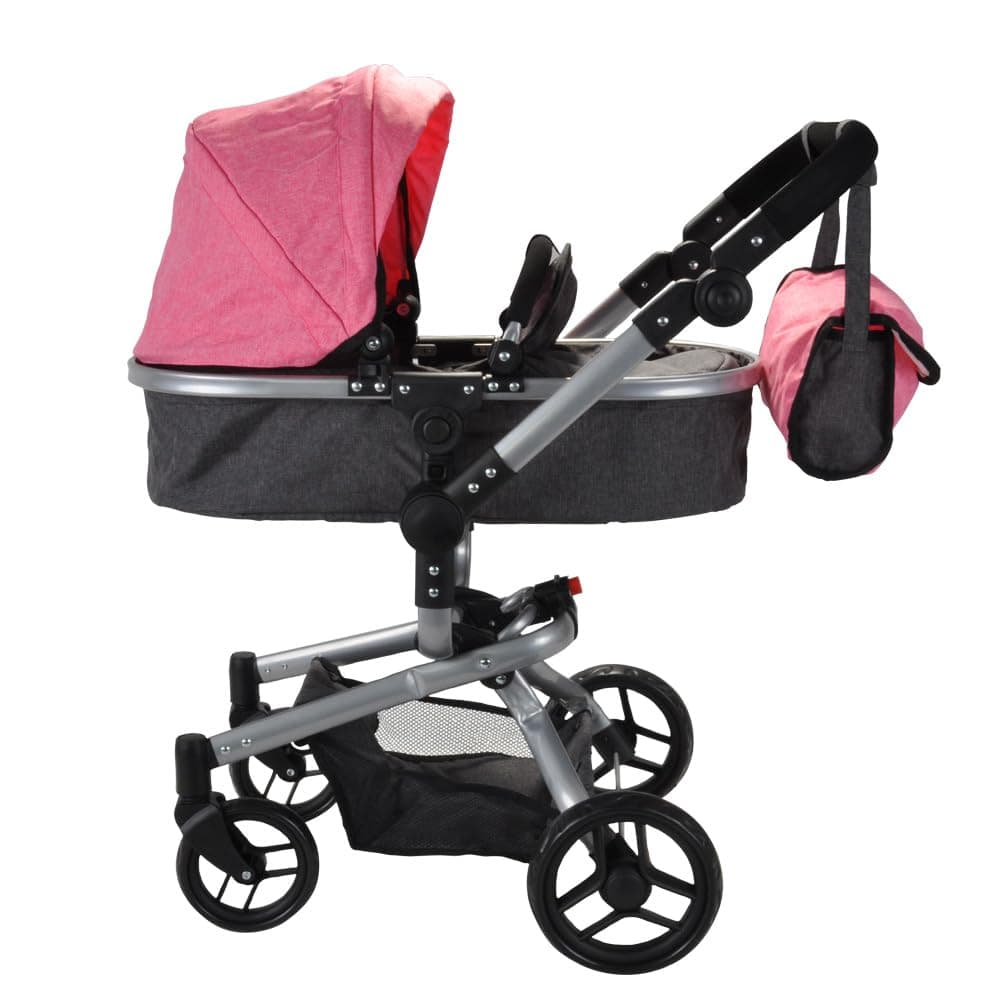 Puppenwagen Classic Angel 2in1 (Lachsrosa - Grau)