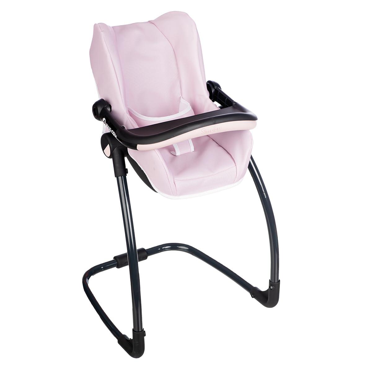Smoby - Maxi-Cosi Puppenhochstuhl 3-in-1 - für Puppen bis 42 cm - umbaubar zu Hochstuhl, Autositz & Schaukelwippe - Spielzeug für Kinder ab 3 Jahren - Leicht & platzsparend