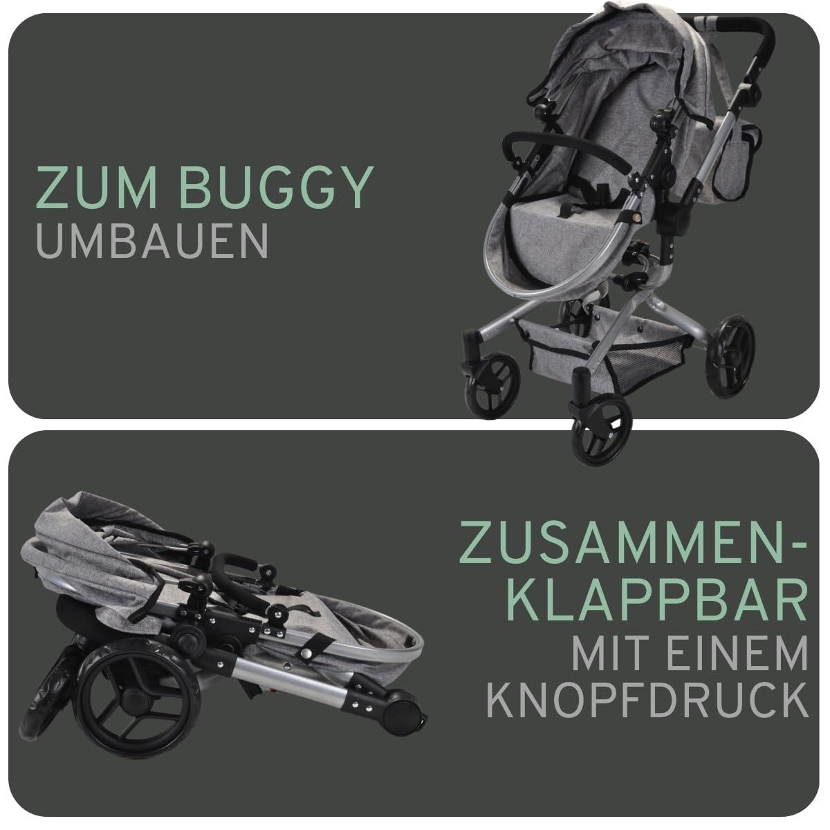Mika Petit Plus Puppenwagen ab 4 Jahren | Forest Green