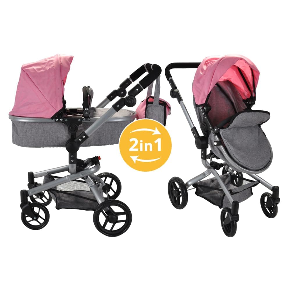 Mika Nurture Lite Puppenwagen ab 3 Jahren | Rose