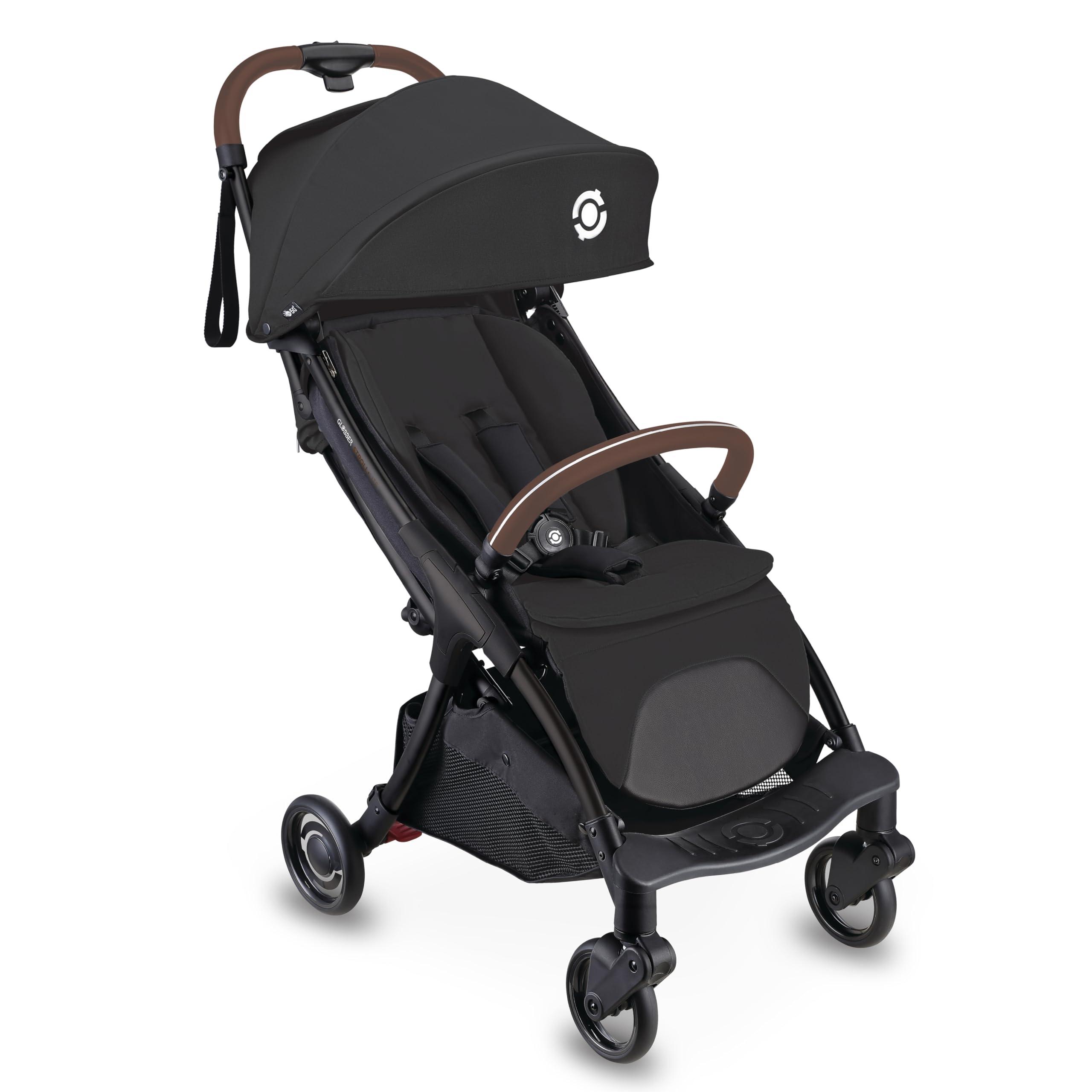 GLOBBER STROLL LITE Kinderwagen – Baby Stroller bis 22 kg - Buggy klein zusammenklappbar - Reisebuggy mit Sonnenschutz – Kinder von 0-4 Jahre - Schwarz